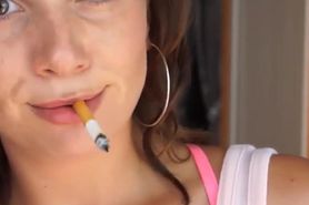 Sexy Smoking & Coughing U.S.A. Chick:Close POV Post Workout+Smoker's Cough (A JULY 4TH 2020 Special)