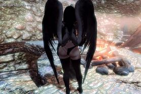 Skyrim-Fallen Angel Fart Execution on random dark elf