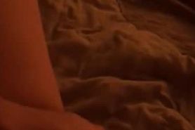 I play with my pussy watching him jerk off
