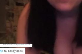 Russian girls on chatroulette shows tits and plays with pussy for me
