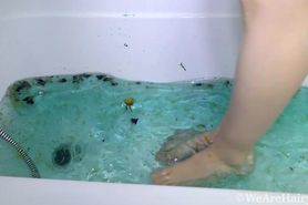 We Are Hairy - Ole Nina masturbates in her bathtub
