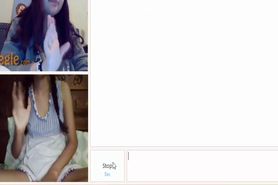 OMEGLE - Girl on Omegle Humiliates me with her Huge Tits