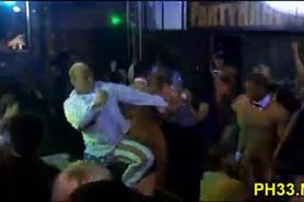 Hard core group sex in night club - video 35
