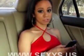 Latina sexy blowjob in the car