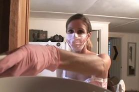 HOMEGROWNVIDEO - Sexy maid stops cleaning to jerk and suck my hard cock