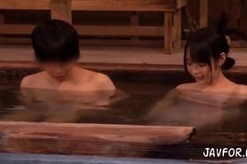 Fucked with stranger in hot spring