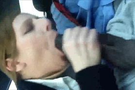 Theater mature business woman swallows her bbc co worker in the car window teen