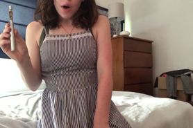 Very Young Teen in Calvin’s Gets High and Strips off Sundress