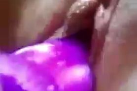 Purple Vibrator in my Tight Pussy
