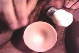 Clit suction and dildo fun