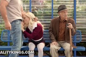 Reality Kings - Small blonde Teens Riley Star sucks and fucks in public