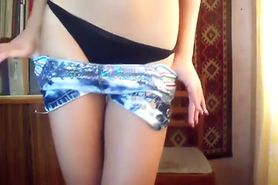 Tight Assed Teen Plays on Webcam