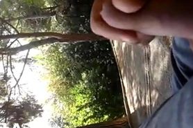 Outdoor dickflash for mature lady
