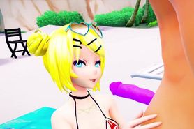 (MMD Sex) Rin - Slut Beach Party Part 1 (Submitted by ???93)