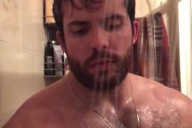 Sexy muscle Bear shower