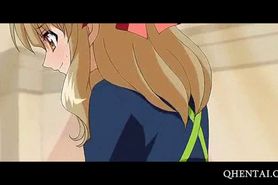 Hentai school cutie pussy banged on the floor