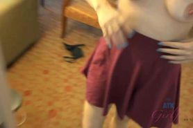 ATK Girlfriends - Violet gives you a handjob, footjob and blowjob in a hotel