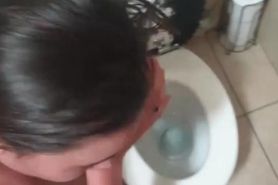 Degraded teen hates being a human toilet