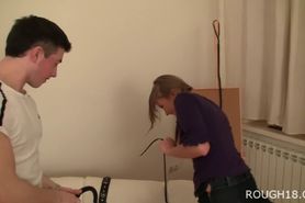 Teen Couple try out some Slight BDSM