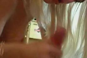 Blowjob and cum mouth in amateur swedish blonde teen from kvinnor.eu