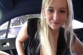 beautiful blonde fucked in car