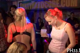Hard core group sex in night club