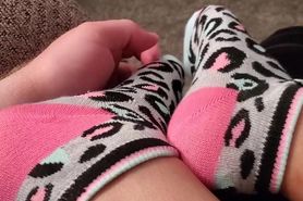 Tickling my wife's socked feet
