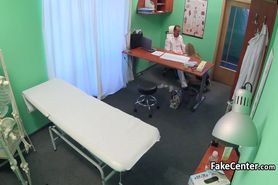Doctor fucks blond beauty in office