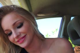 A nice stranger pulls over to fuck a sexy hitchhiker Staci