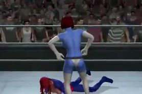 topless superheroine wrestling match black wydow vs mystyque