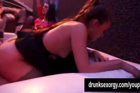 Very sexy pornstars gets nailed in a club
