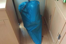 Plastic trash bag bagging breathplay