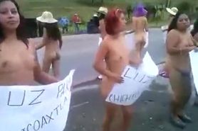Sexy Naked Mexican Protesters