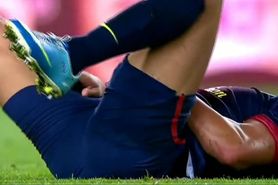 Soccer Men In Balls Pain - close up & personal
