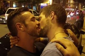 Alex Mecum and Griffin Barrows kissing