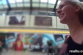 Fantastic czech kitten gets seduced in the shopping centre and rode in pov