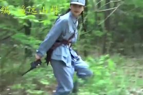 Female Chinese Soldier Fighting