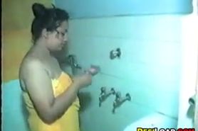 Indian Aunty Takes A Shower