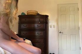 Blonde teen caught naked on hidden camera!