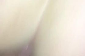 Tight teen pussy gets bent over and fucked hard, tight lip grip and loud moans