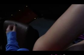 College Blonde Ex Girlfriend Blowjob At The Movies