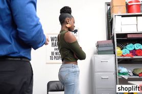 Ebony teen got arrested by a nasty cop and he used her