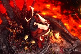 Inferno Hot sex in hell Devil fucks hard a young sexy slave