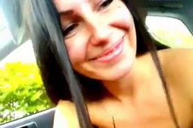 hot brunette fucking her pussy in a car(3).wmv