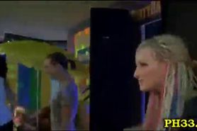 Leaking pussy on the dance floor - video 22