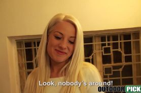 Blonde sucks dick and fucked while being filmed in POV