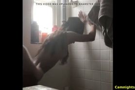 Couple has some hot shower action