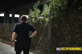 Skinny D is chased and caught by perverted milf cops hungry for cock