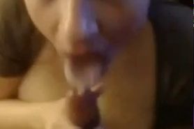 Amateur Big Tits Webcam Blowjob and Cumshot