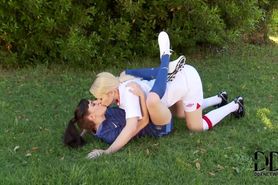 Samantha Bentley & Tegan Jane - Football Kicks and Lesbian Licks